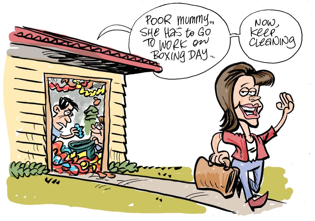 Supermum toon by Harry Bruce December 26, 2013. Supermum toon by Harry Bruce December 26, 2013.